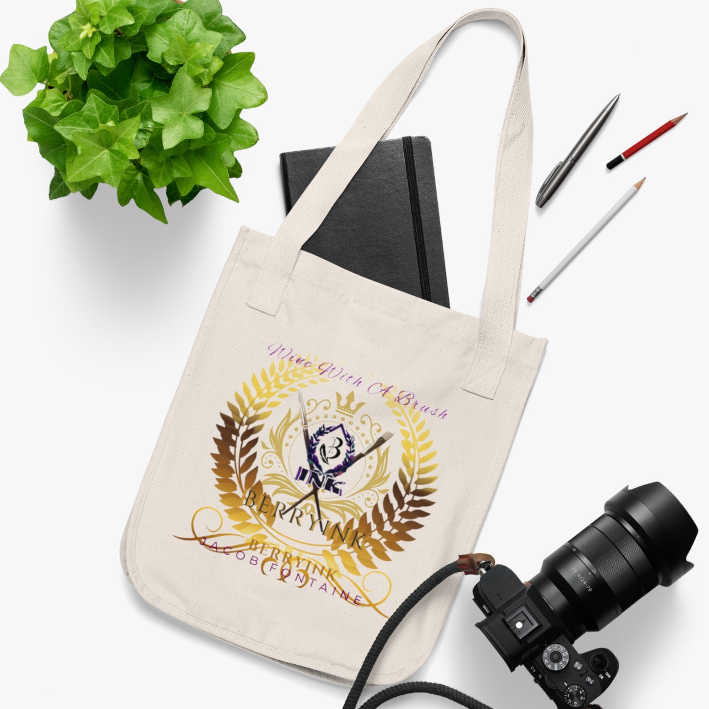 Wine With A Brush Tote Bag