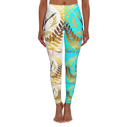Wine With A Brush Print Leggings