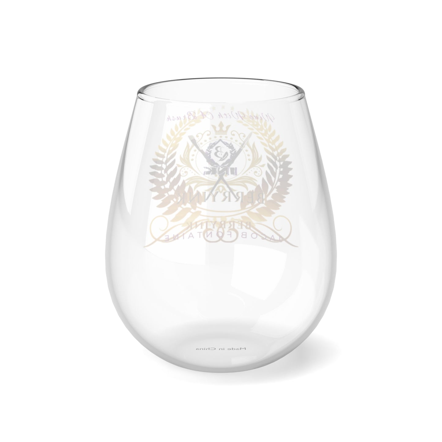 WineWithABrush Stemless Glass