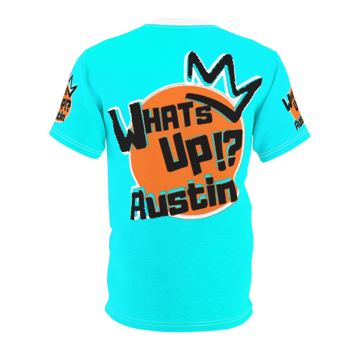 WHATS UP!? AUSTIN Blue LogoTee