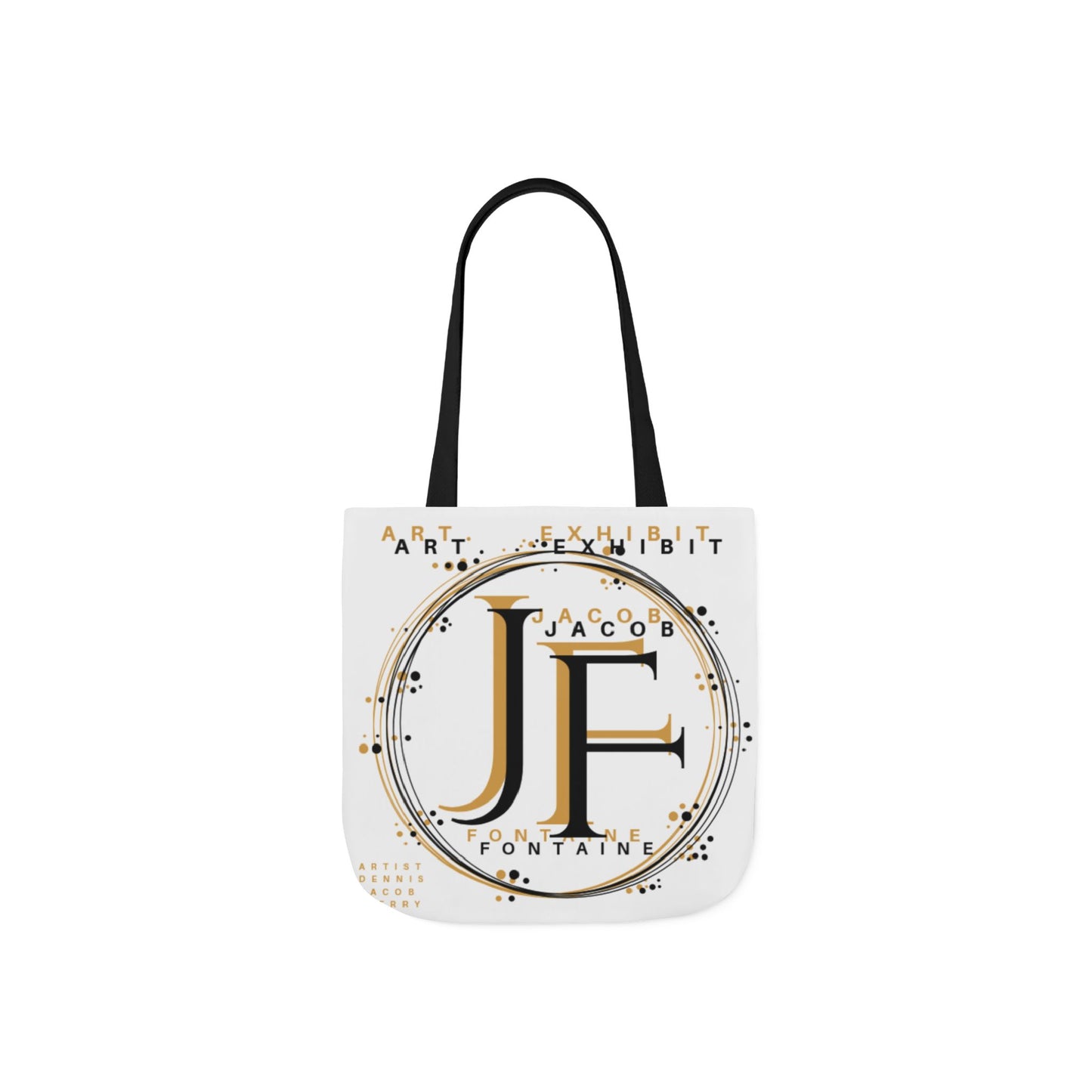 Stylish Canvas Tote Bag with Artistic Monogram Design - Perfect for Art Lovers
