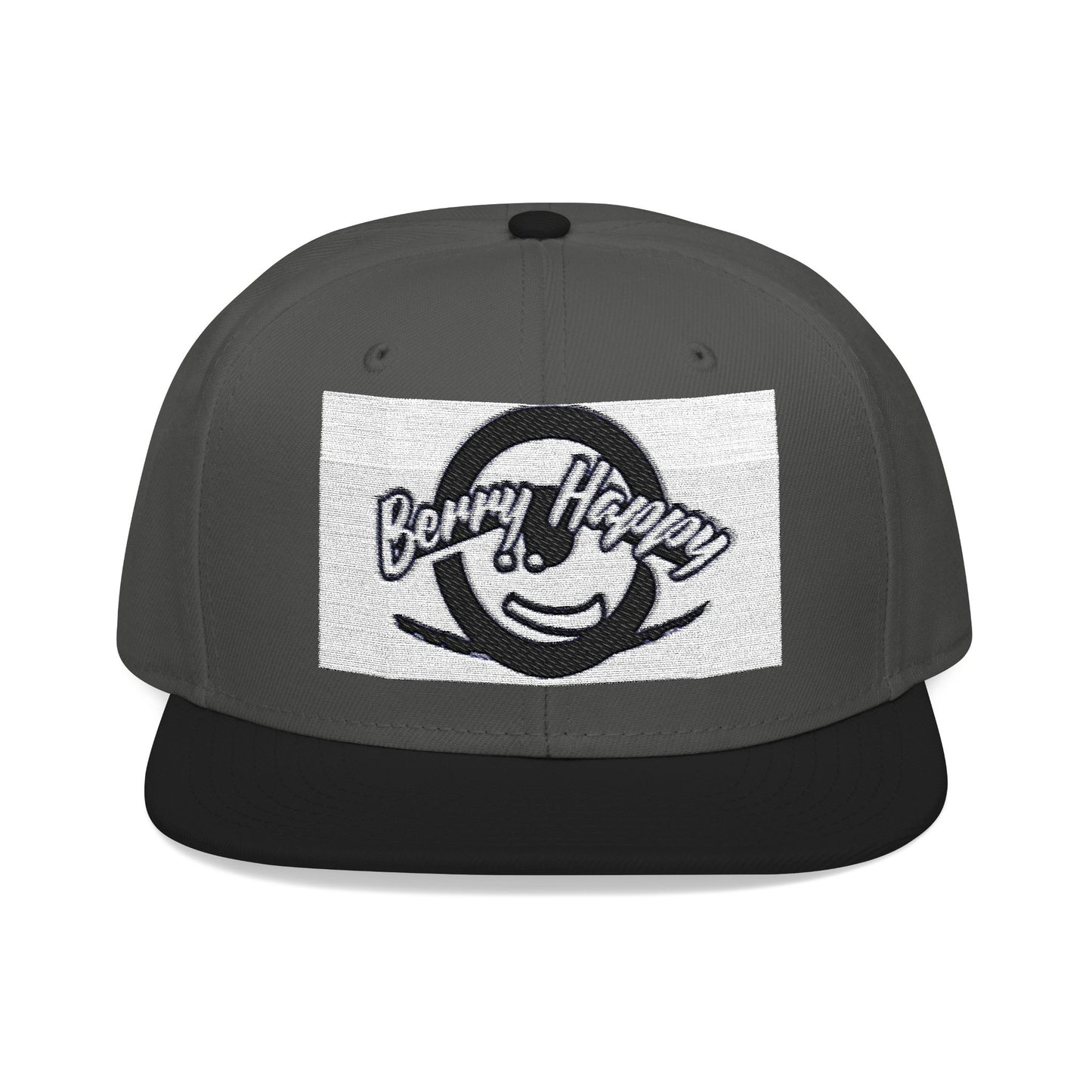 Berry Happy Embroidered Snapback Hat - Trendy Cap for Everyday Style
