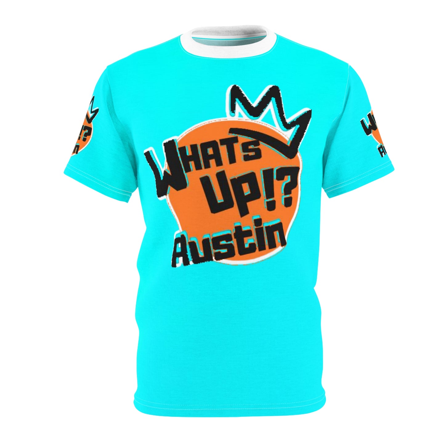 WHATS UP!? AUSTIN Blue LogoTee
