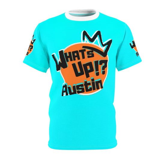 WHATS UP!? AUSTIN Blue LogoTee