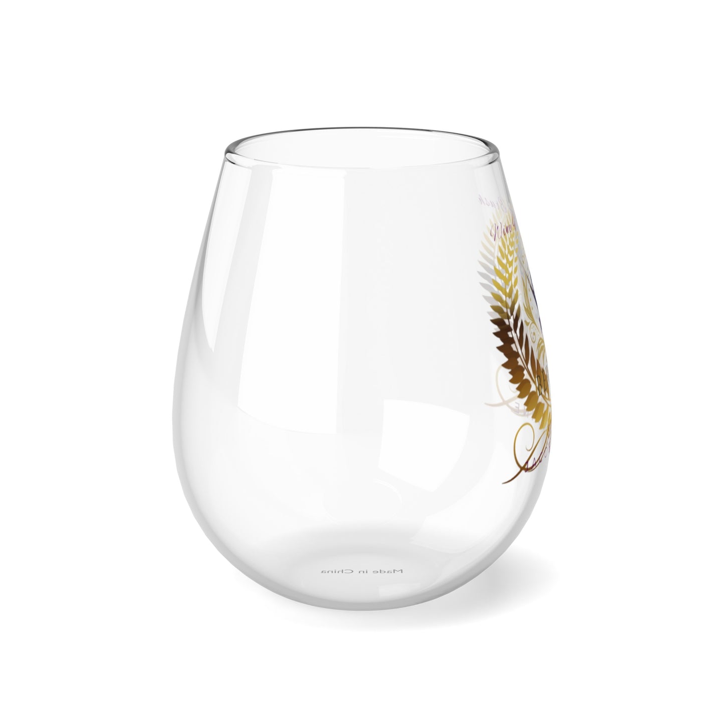 WineWithABrush Stemless Glass