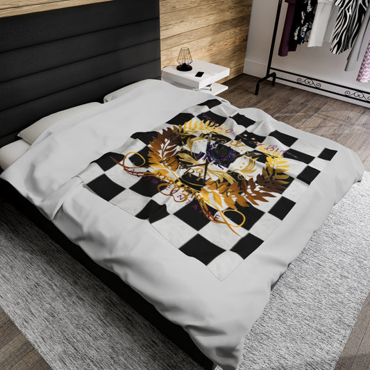 Wine w/a Brush Plush Blanket