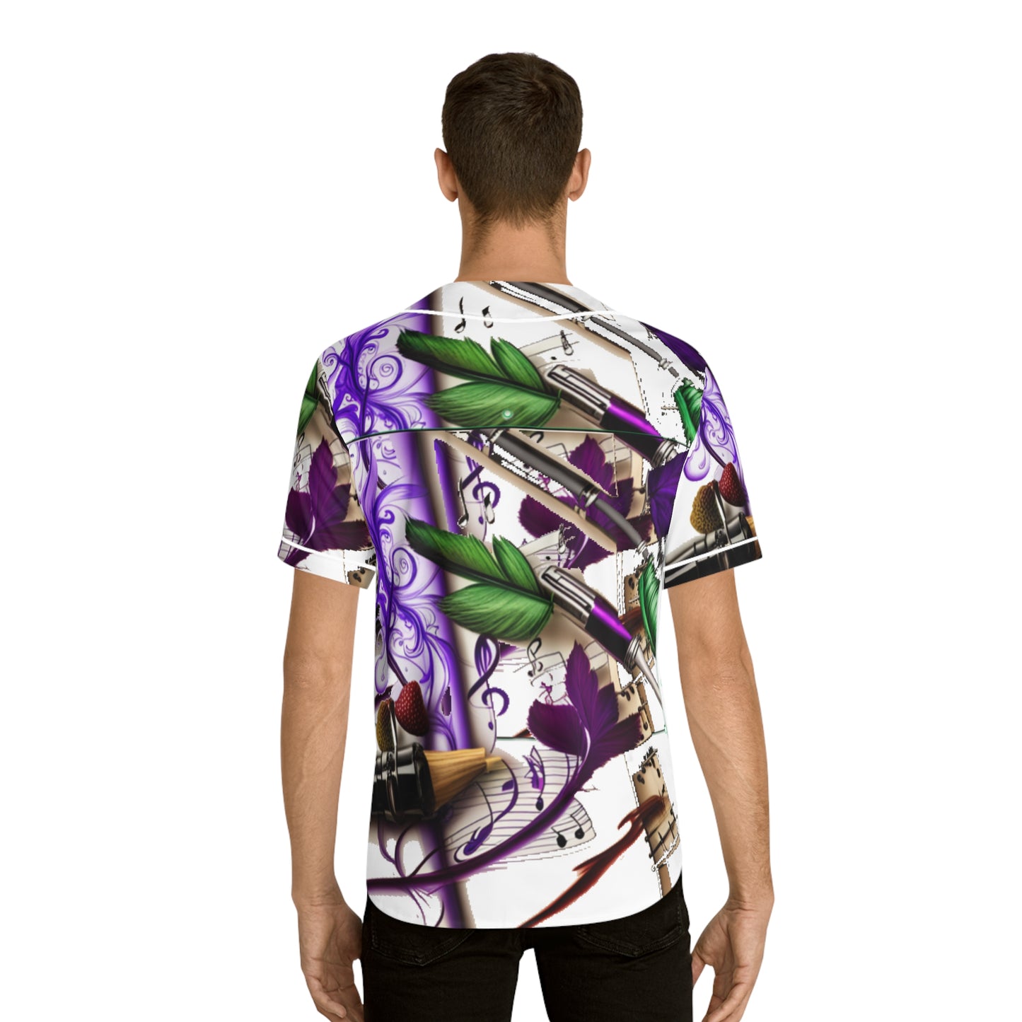 BerryInk Print Baseball Jersey