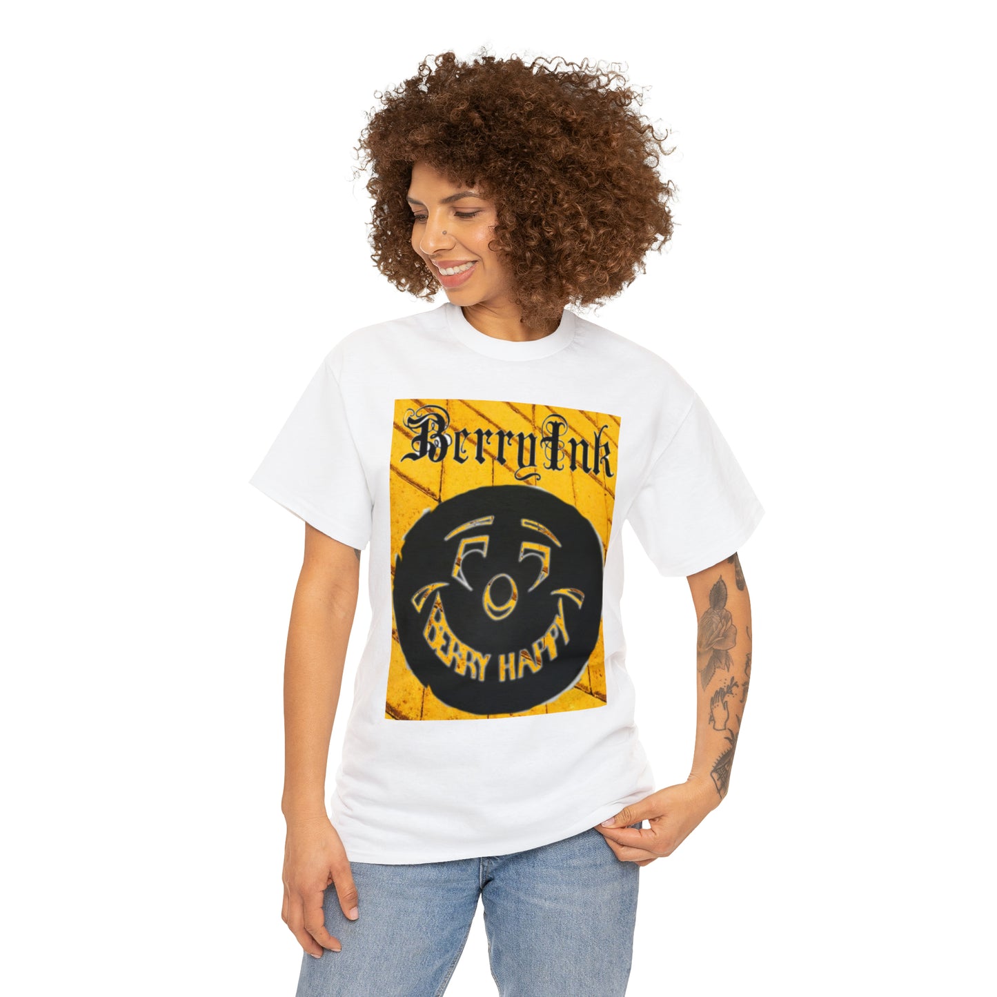B-Ink yellow/white Tee