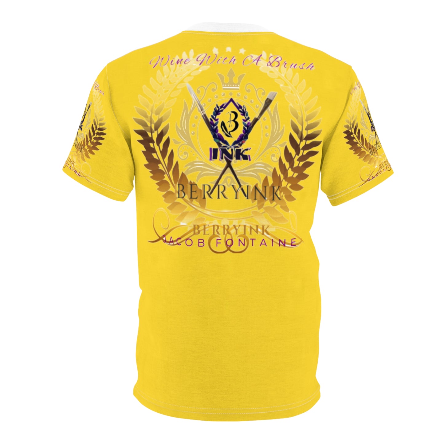 WineWithABrush Yellow Tee