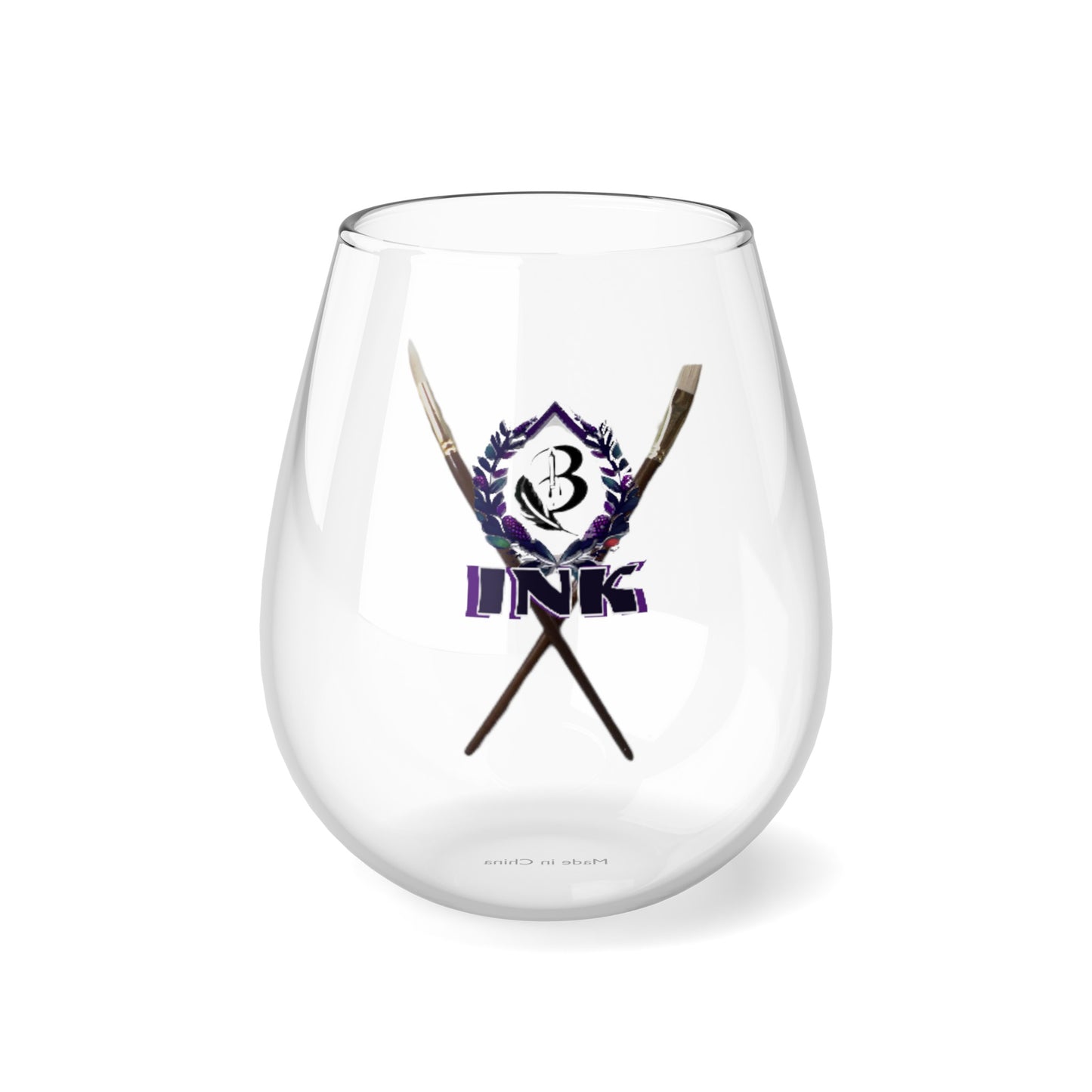 WineWithABrush StemlessGlass