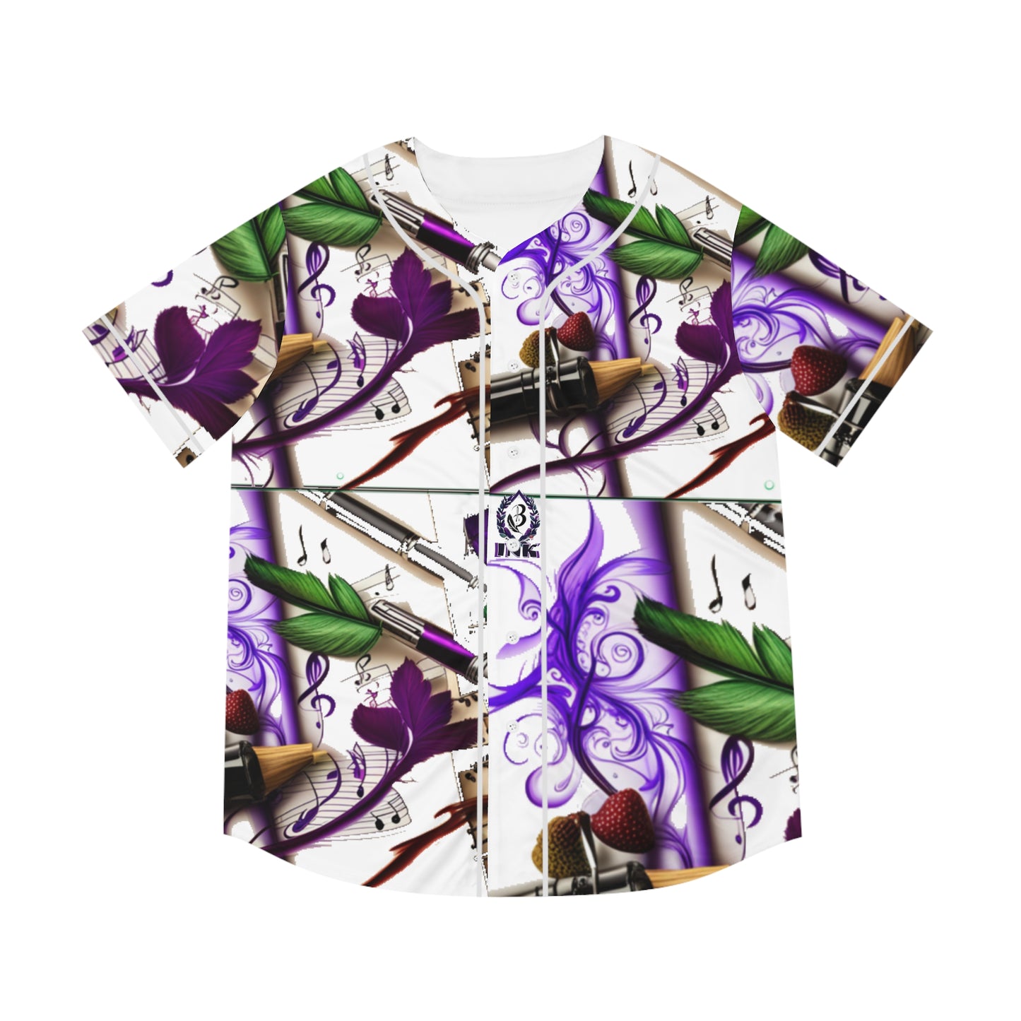 BerryInk Print Baseball Jersey