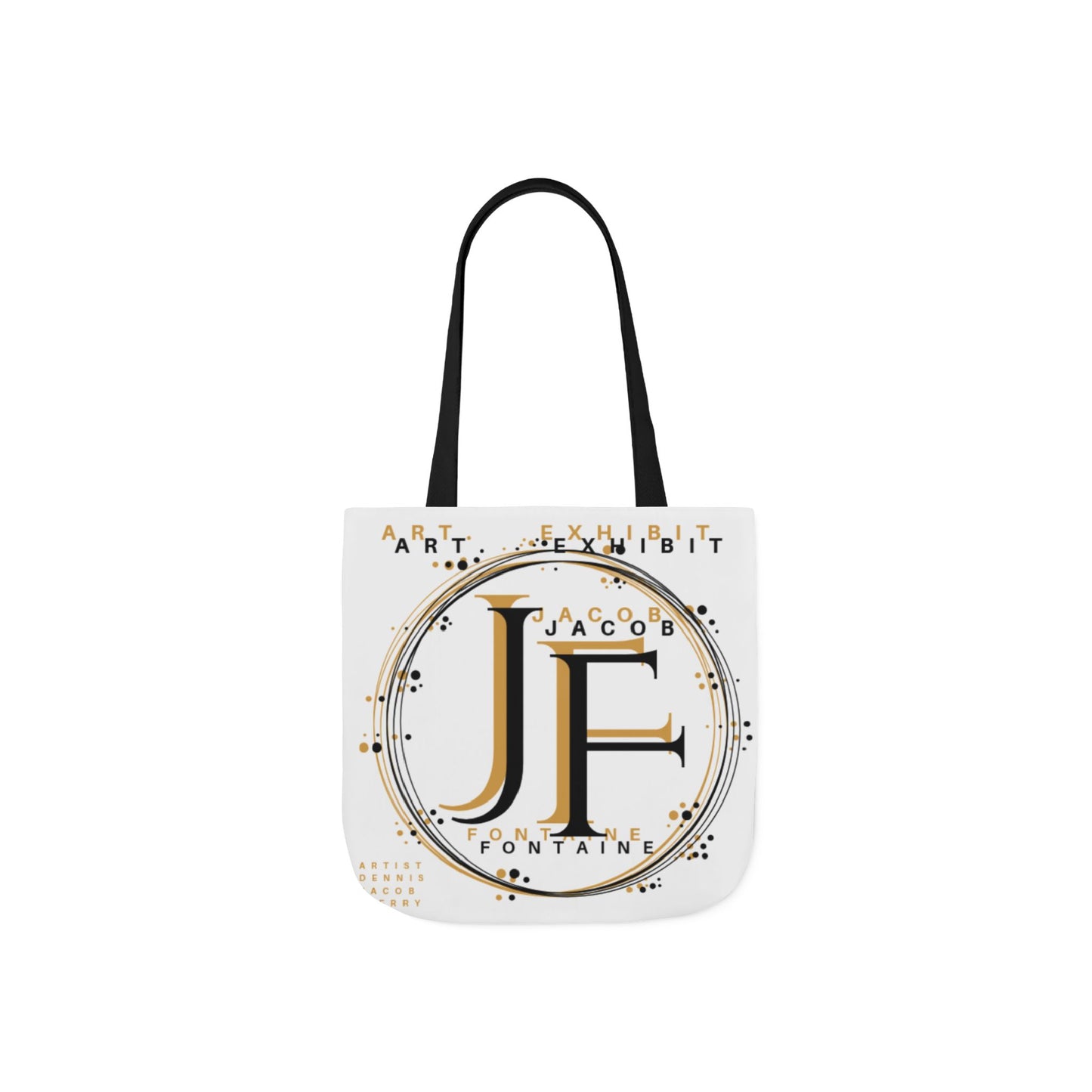 Stylish Canvas Tote Bag with Artistic Monogram Design - Perfect for Art Lovers