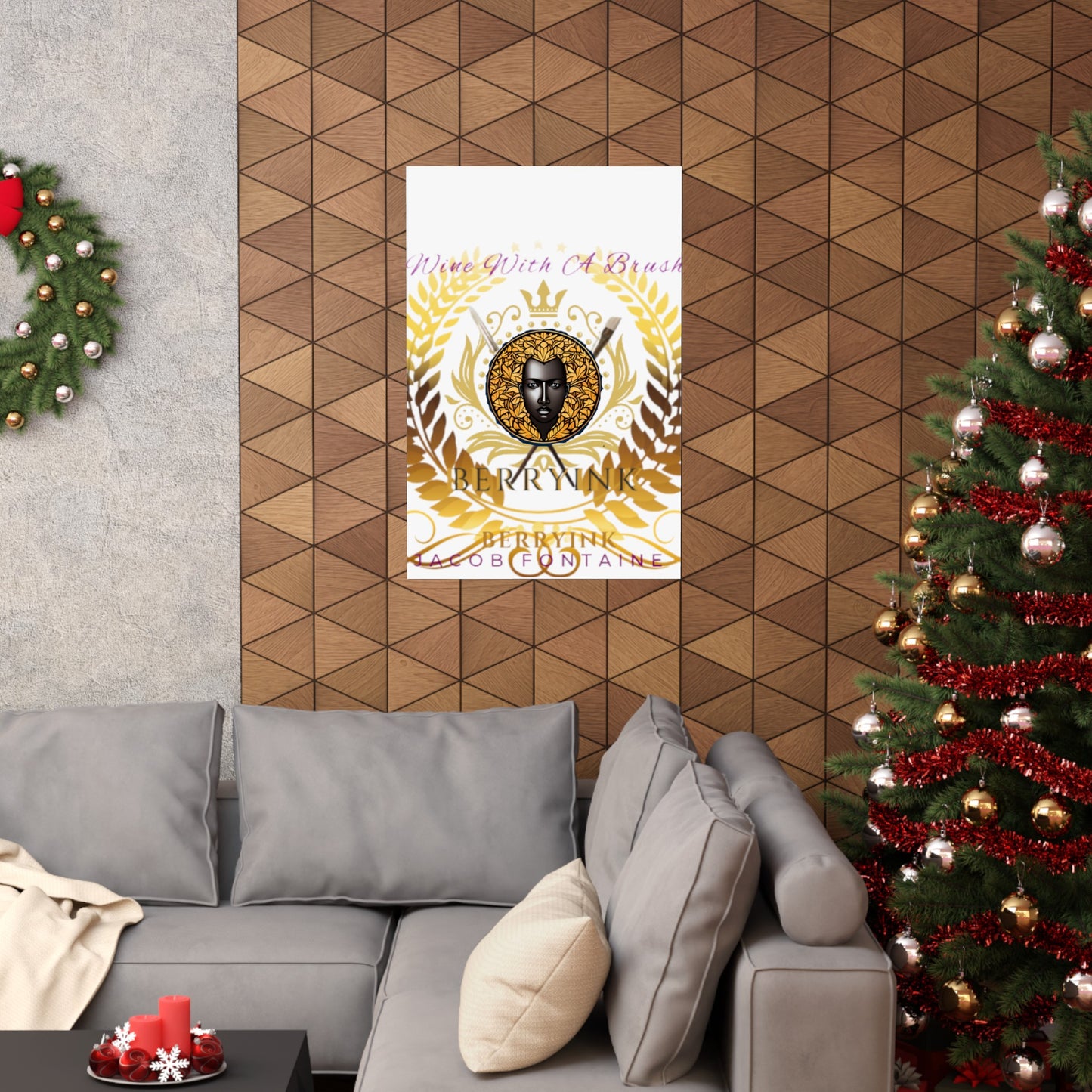 Wine w/a Brush Posters