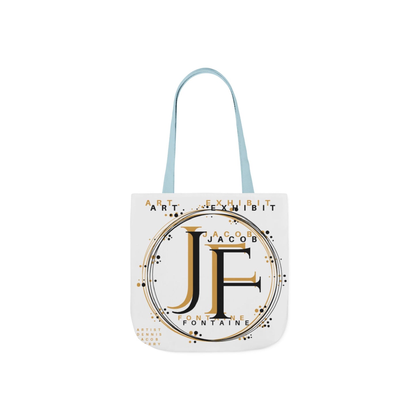 Stylish Canvas Tote Bag with Artistic Monogram Design - Perfect for Art Lovers