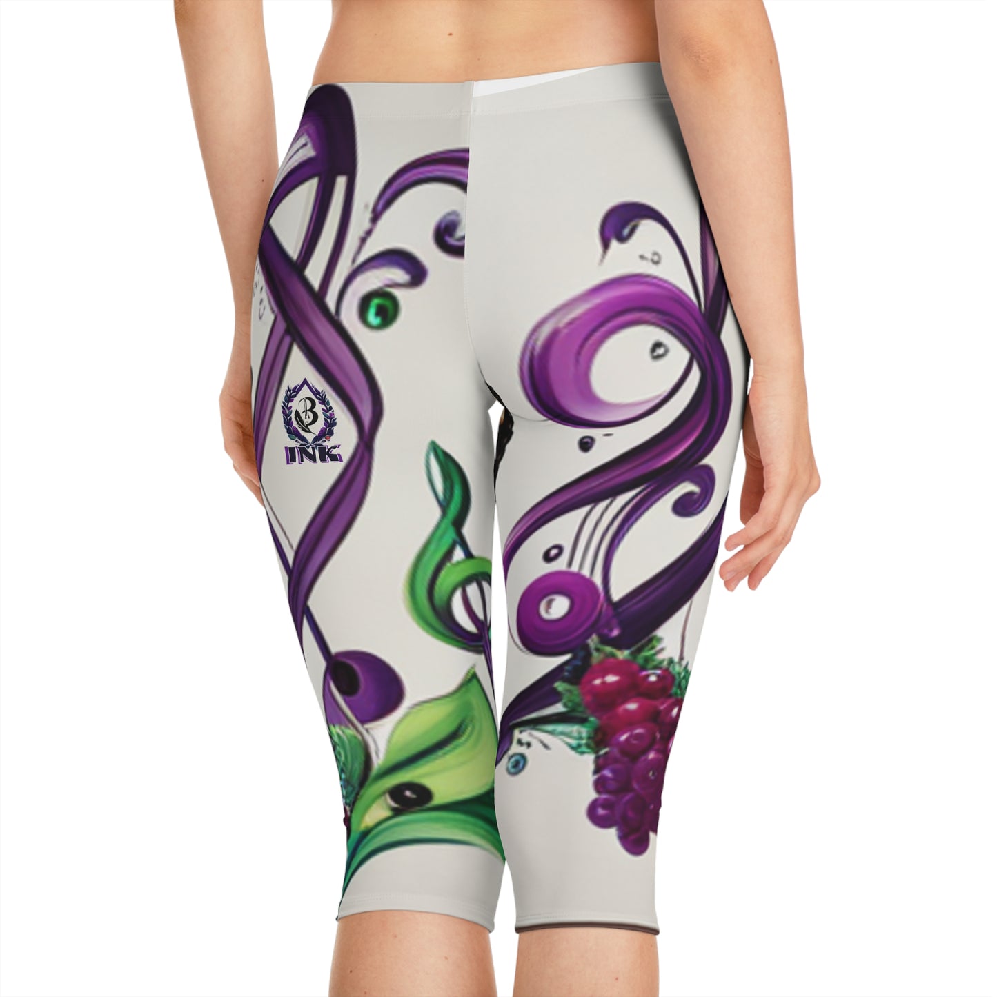 BerryInk Bouge' Print Capri Leggings