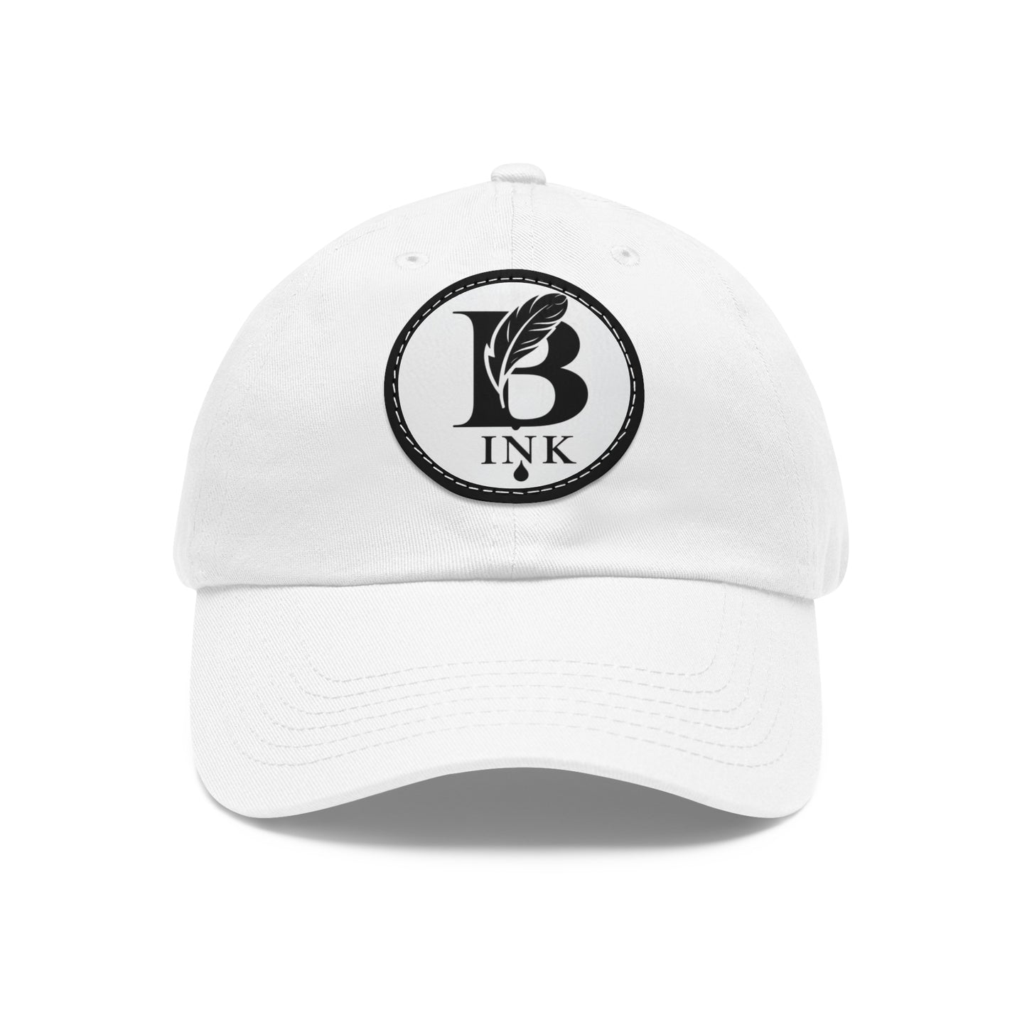 Dad Hat with Leather Patch (Round)