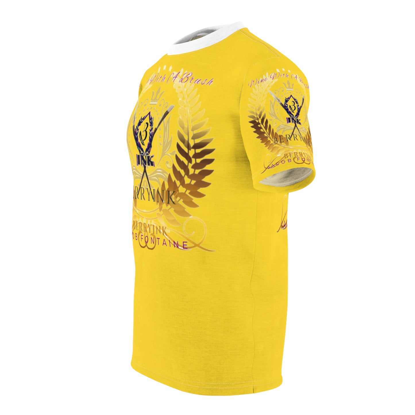 WineWithABrush Yellow Tee
