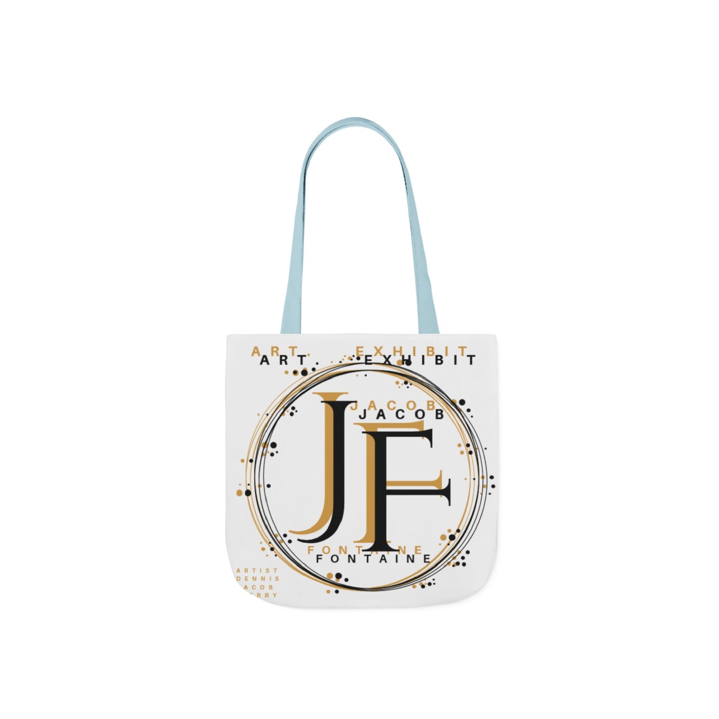 Stylish Canvas Tote Bag with Artistic Monogram Design - Perfect for Art Lovers