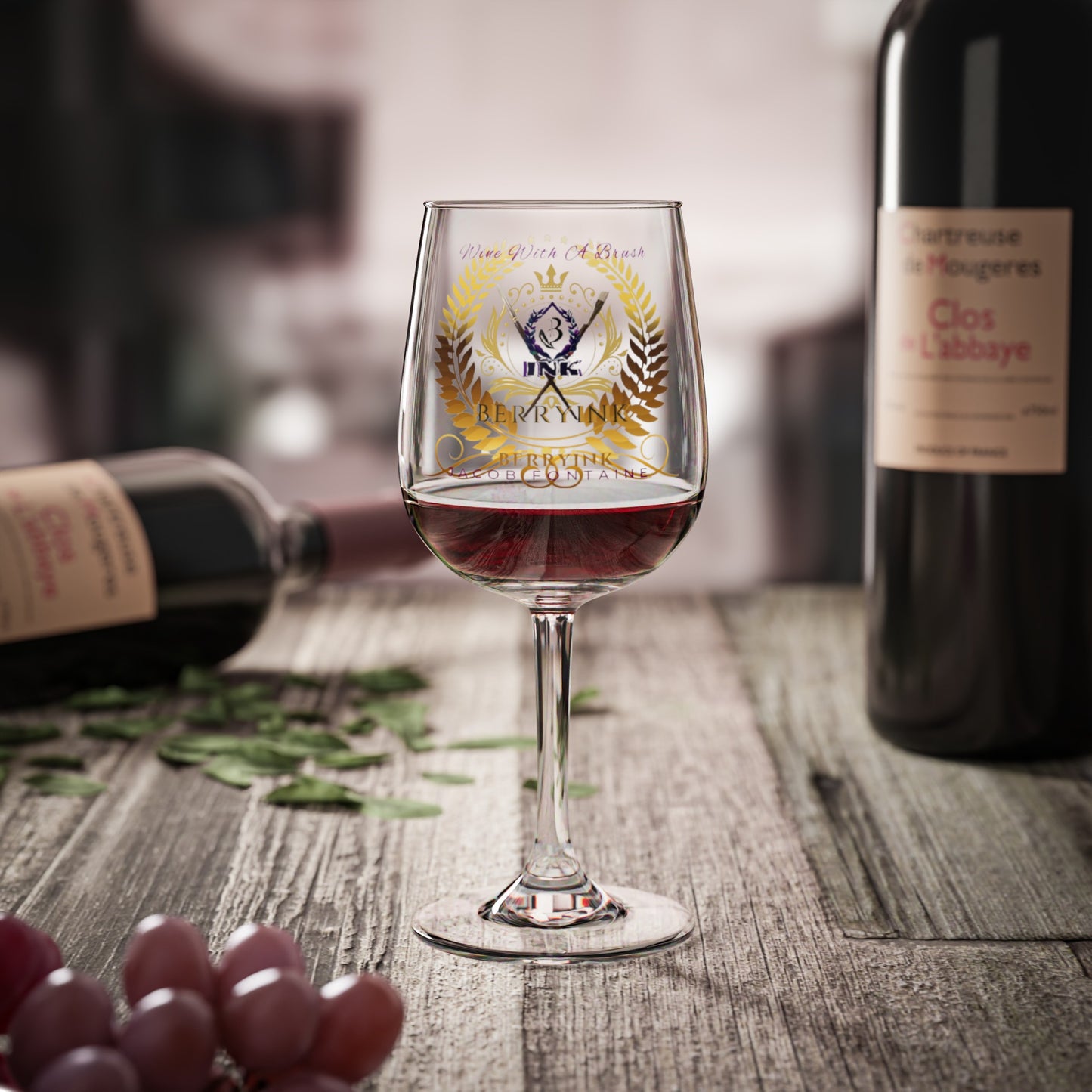 WineWithABrush Stem Glass