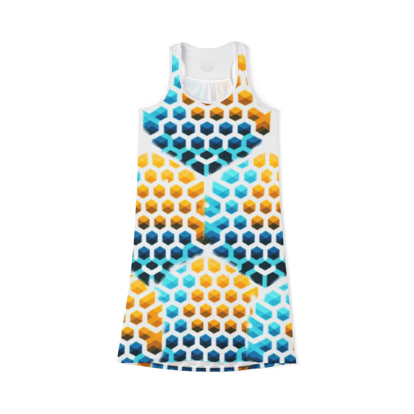 B-Ink Honeycomb Pattern Women's Summer Dress