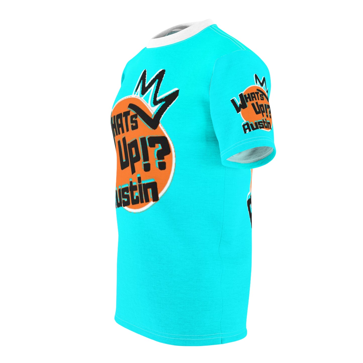 WHATS UP!? AUSTIN Blue LogoTee