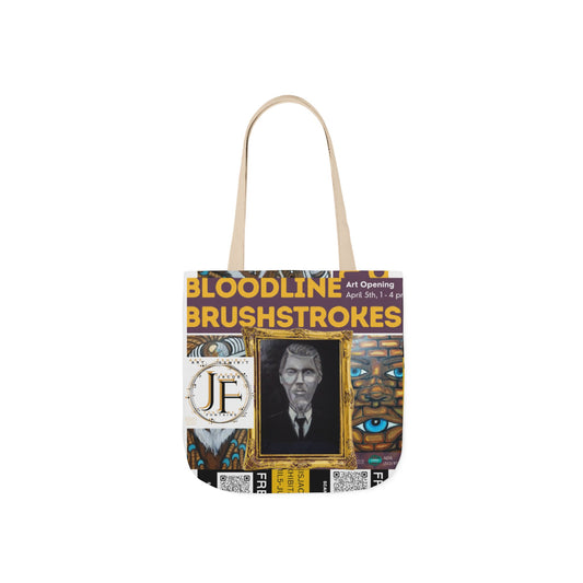 Art-Inspired Canvas Tote Bag with 5-Color Straps - Perfect for Events and Everyday Use