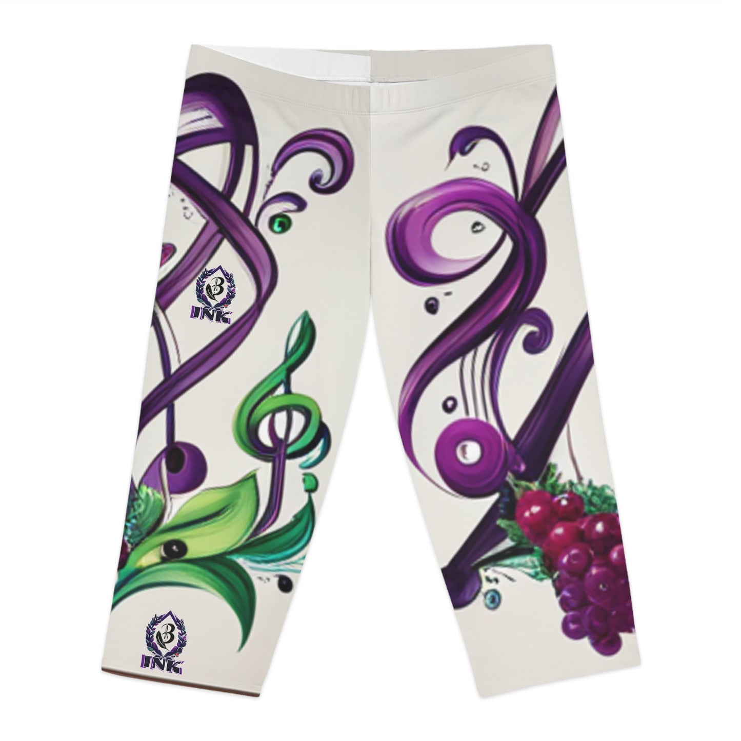 BerryInk Bouge' Print Capri Leggings