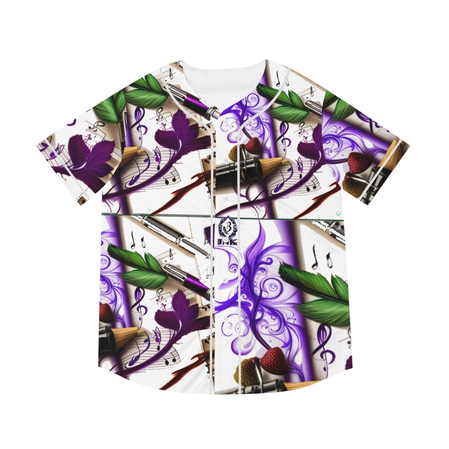 BerryInk Print Baseball Jersey