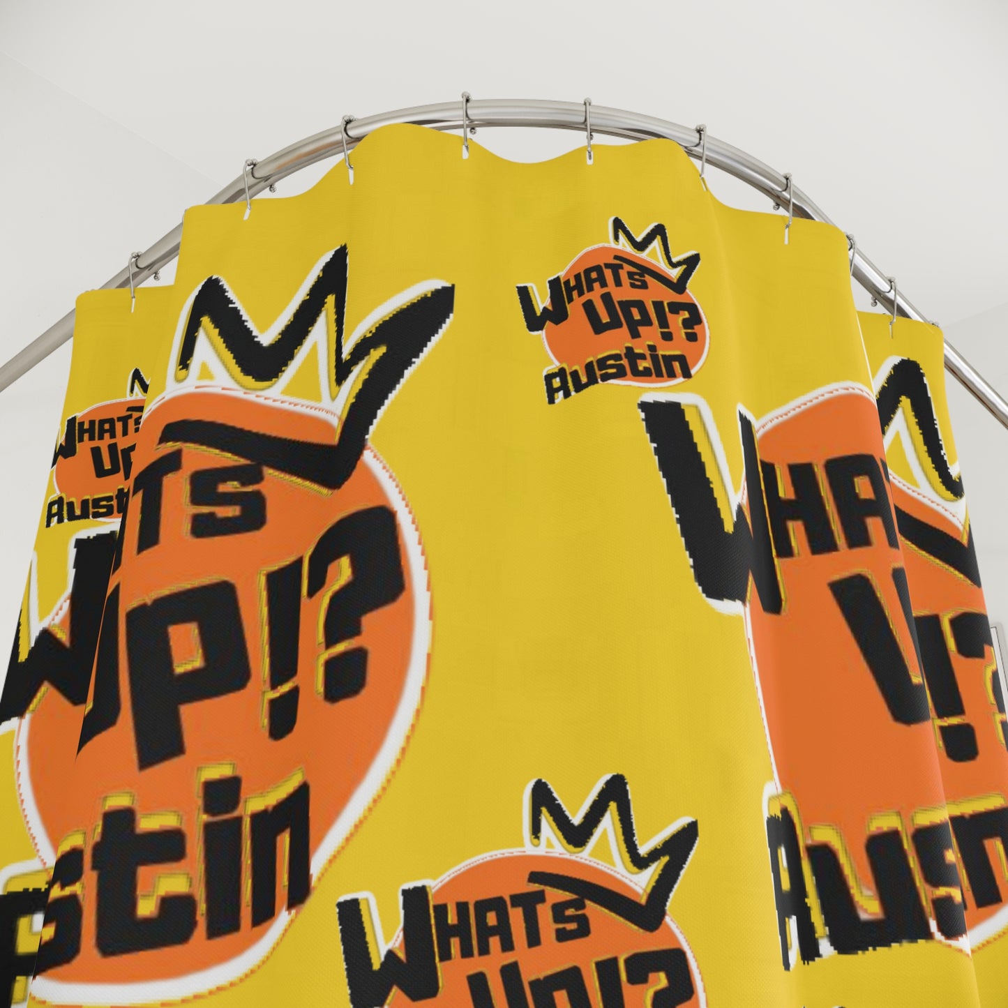 WHATS UP!? AUSTIN Shower Curtain