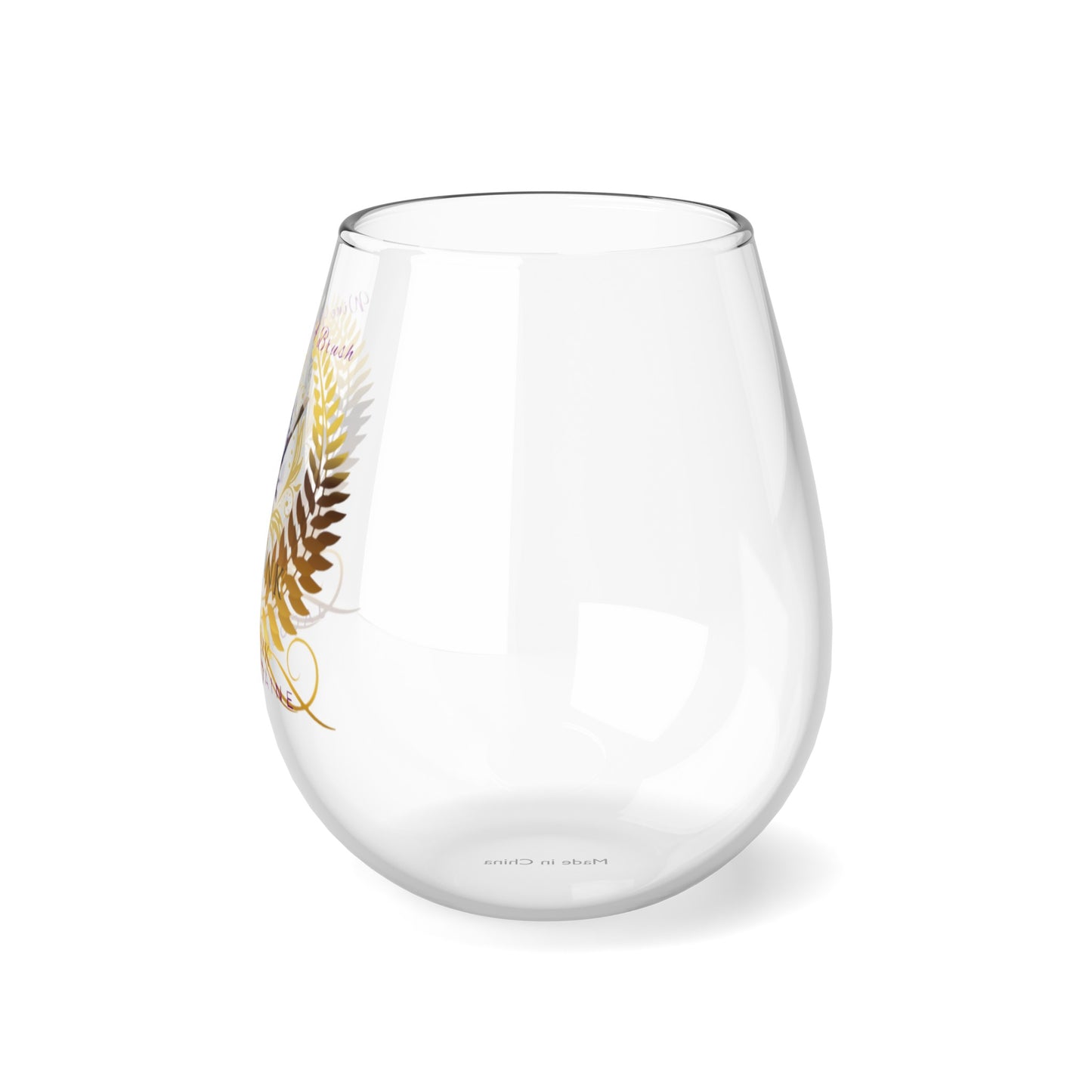WineWithABrush Stemless Glass