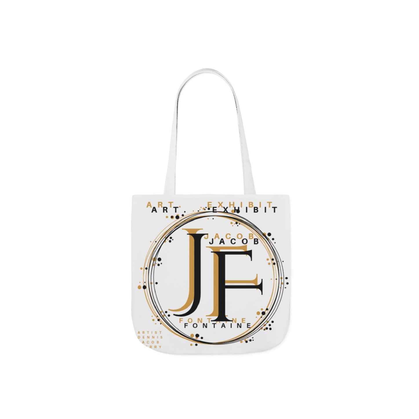 Stylish Canvas Tote Bag with Artistic Monogram Design - Perfect for Art Lovers