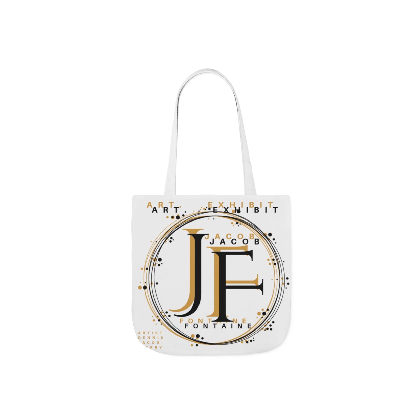Stylish Canvas Tote Bag with Artistic Monogram Design - Perfect for Art Lovers