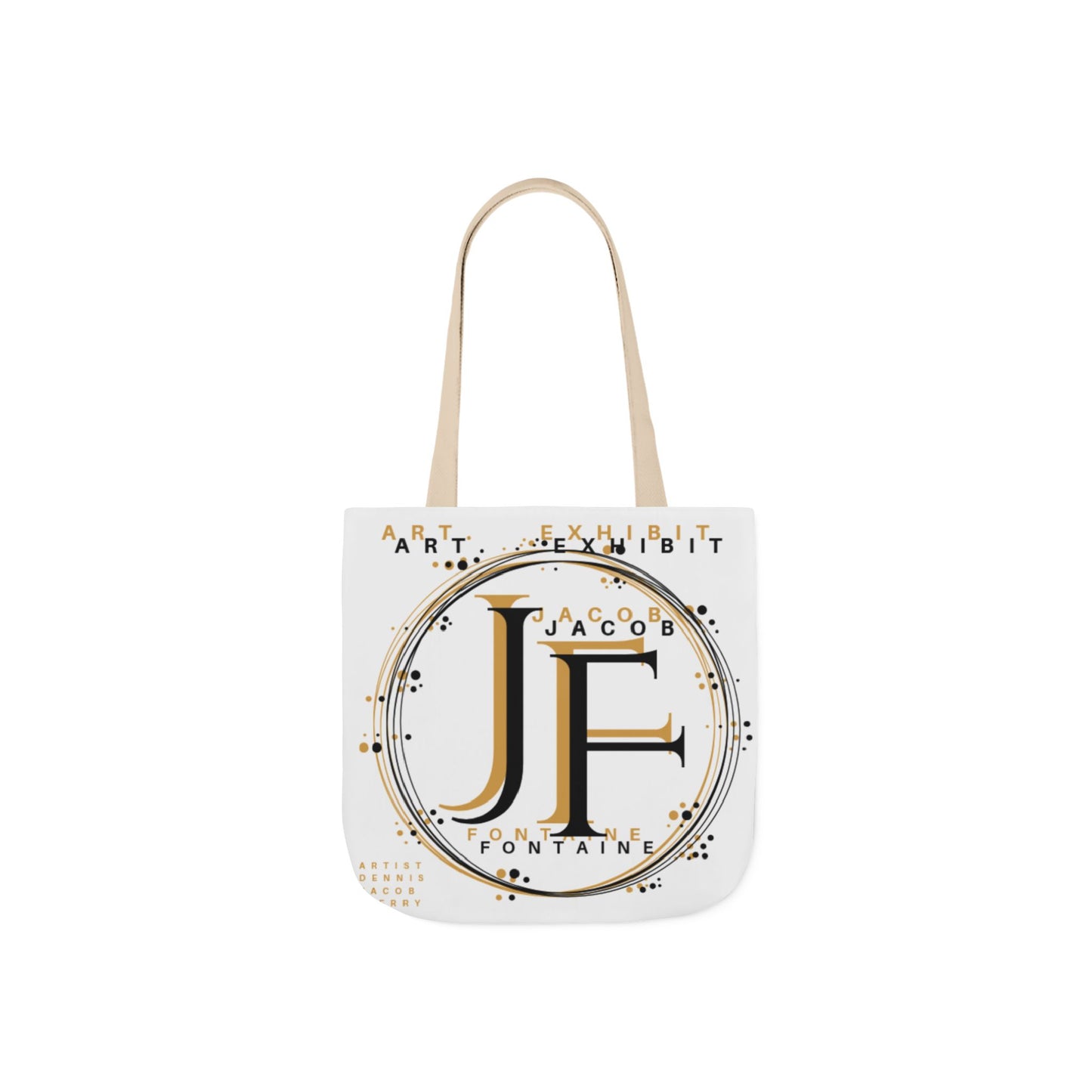 Stylish Canvas Tote Bag with Artistic Monogram Design - Perfect for Art Lovers