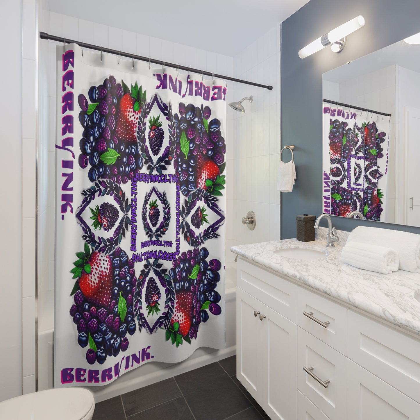 BerryInk Shower Curtains